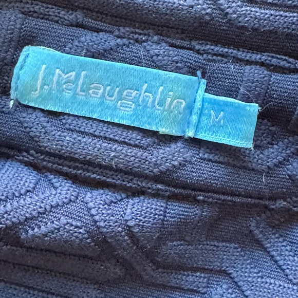 J. McLAUGHLIN navy blue stretch textured Yolanda Dress - Picture 5 of 7